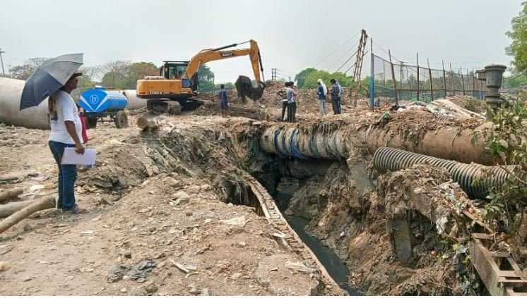 Belghachia Bhagar land subsidence 2025