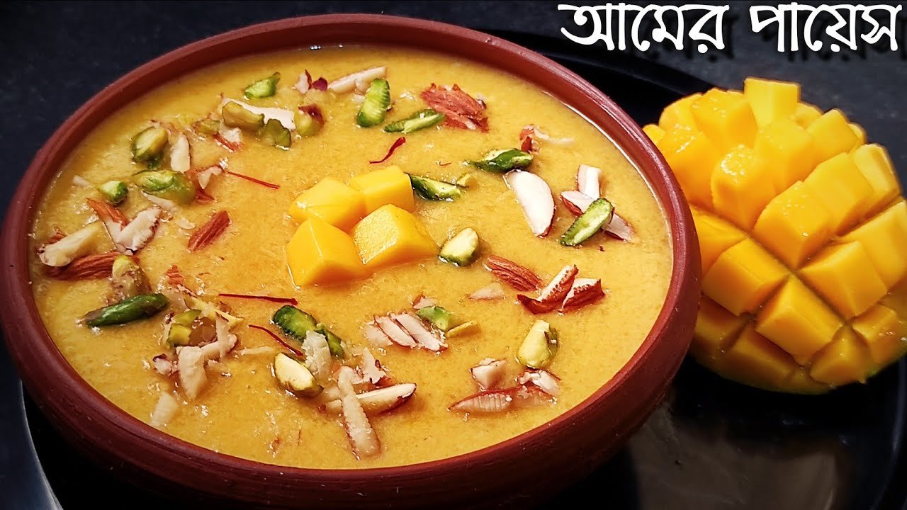 Mango Payesh, Bengali Dessert Recipe, Mango Kheer, Summer Recipes, Homemade Sweets, Gobindobhog Rice Recipes, Indian Festival Desserts, Mango Recipes, Birthday Special Sweet, Traditional Bengali Sweets
