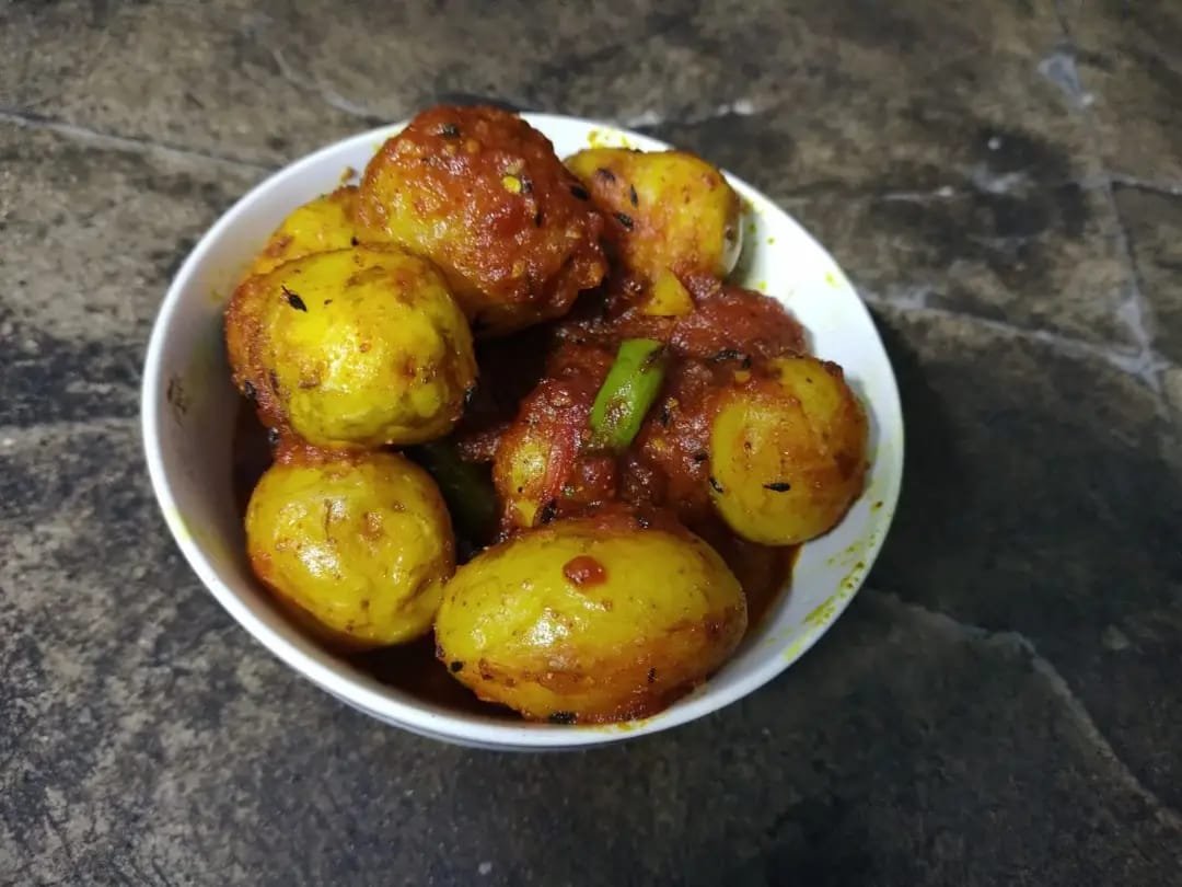 Vegetarian Dum Aloo Recipe Bengali Style