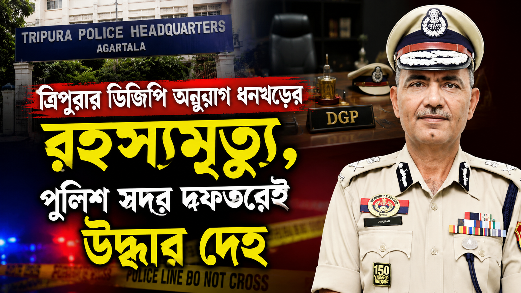 ত্রিপুরার ডিজিপি অনুরাগ ধনখড়ের রহস্যমৃত্যু, পুলিশ সদর দফতরেই উদ্ধার দেহ