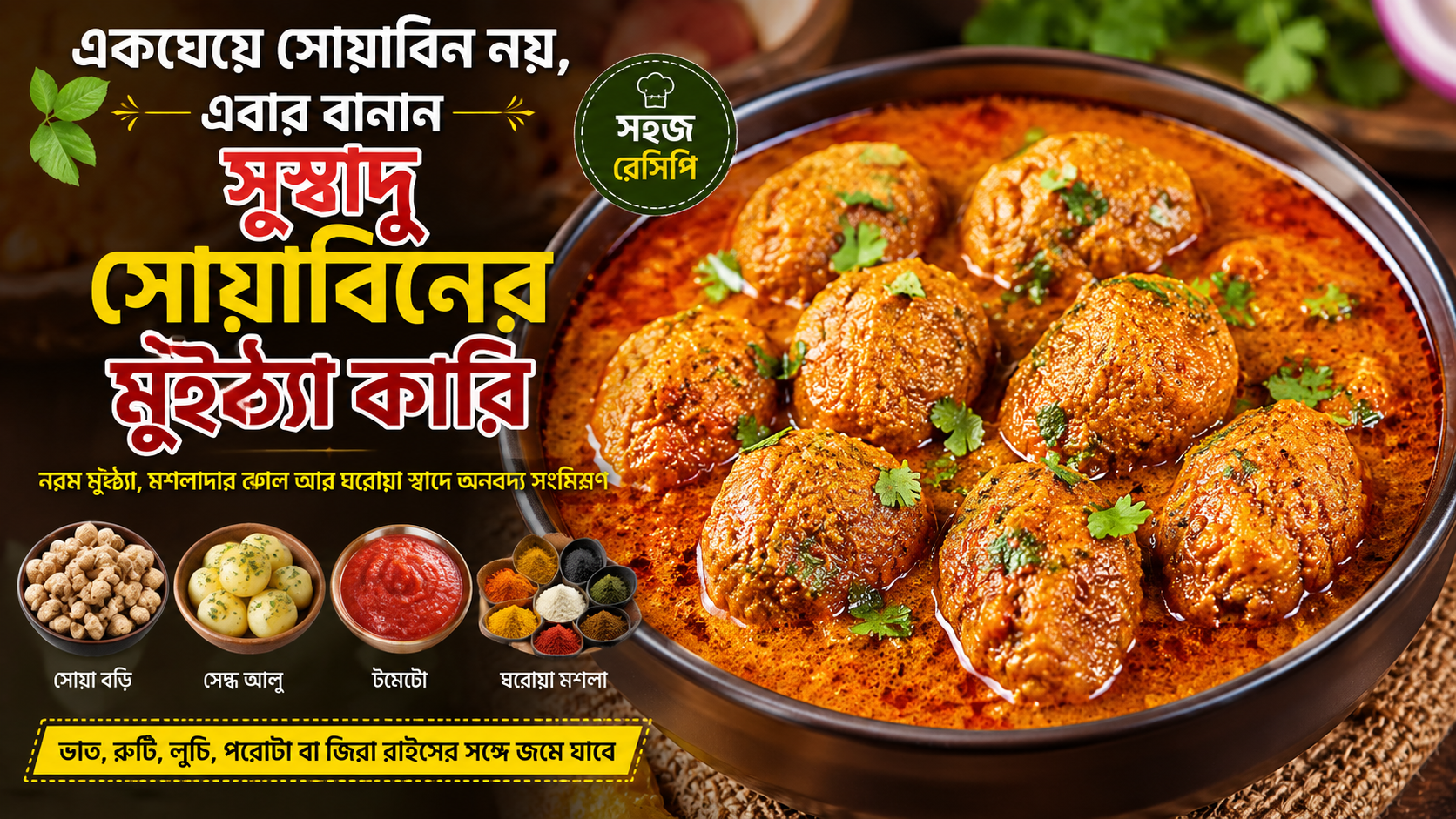 বঙ্গবার্তা রান্নাঘরে, আজকের রেসিপি: একঘেয়ে সোয়াবিন নয়, এবার বানান সুস্বাদু সোয়াবিনের মুইঠ্যা কারি